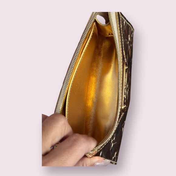 Louis Vuitton Monogram Miroir Gold Cosmetic Pouch With Dust Bag - Picture 6 of 10
